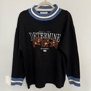 Determined bears sweater size XL